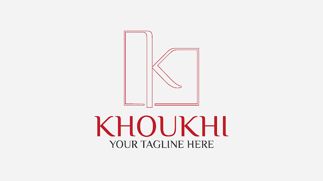 khoukhi free business logo design template letter lettre K