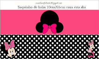 Kit Festa Minnie Rosa Preto e Pink