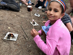 Goodwood Home Farm toasting marshmallows in the forest