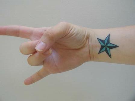 Side Tattoo of Star Design Side Star Tattoo Design
