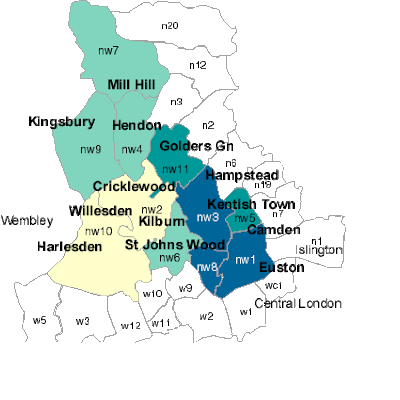 North London City Region Map