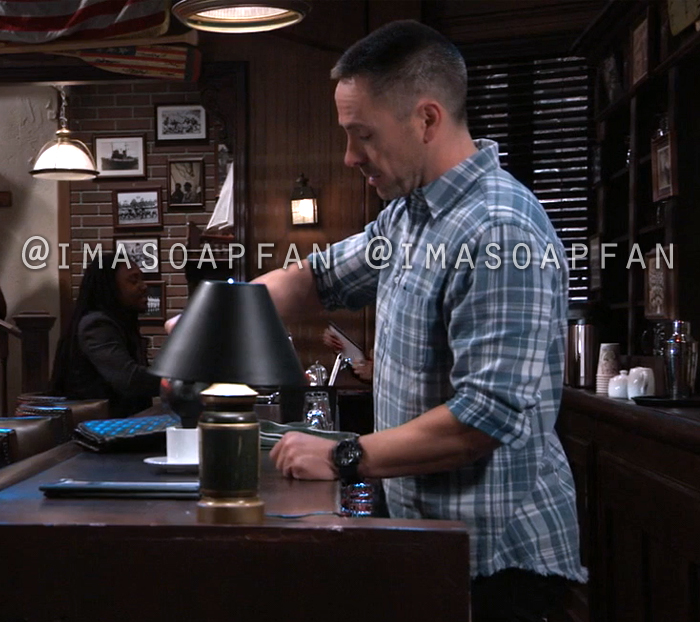 Julian Jerome, William deVry, Blue and White Plaid Shirt, General Hospital, GH