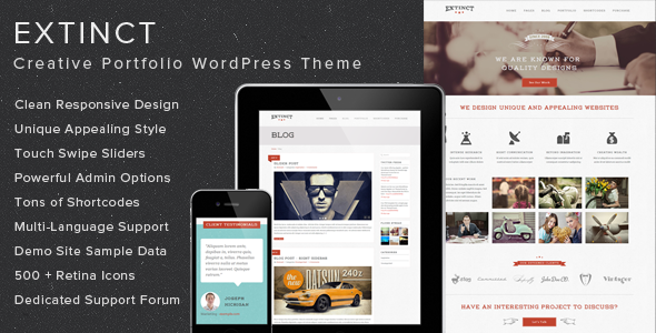 Creative WordPress Themes that was released in August 2013