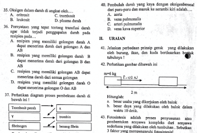 Download contoh prediksi soal latihan kegiatan Soal PAS UAS IPA Kelas 8 Semester 1 Kurikulum 2013 Revisi 2018