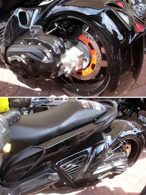 Modification Honda Beat Black 2009 Clearly the radical change is seen 