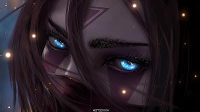 Desktop Wallpaper: Girl, Blue Eyes, Fantasy, Artwork, HD