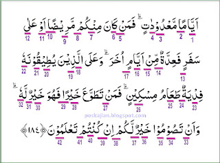 Hukum Tajwid Surat Al-Baqarah Ayat 184