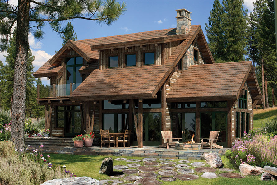  HOUSE  Log House  Floor Plan  The Rustic  American Design  