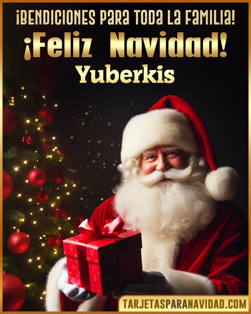 Tarjetas de Papá Noel para Yuberkis