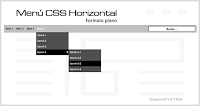 CSS pre-definidos para Menú CSS Horizontal (Formato plano)