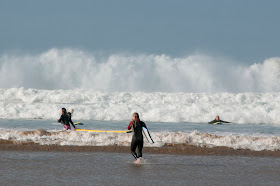 Waves crashing at Watergate Bay Cornwall