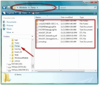 Menghapus file temporer windows untuk meningkatkan performa windows vista