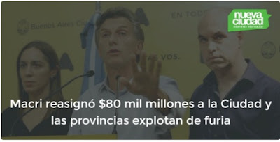 Macri reasignó $80 mil millones a la Ciudad y las provincias explotan de furia