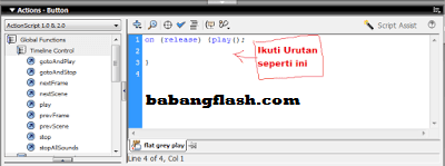 Tombol Play dan Stop, tutorial tentang membuat tombol play dan stop pada flash, play dan stop berguna untuk mengontrol mulai dan berhenti nya animasi.