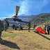 Helicóptero de SEDENA y Guardia Nacional realizan descargas para liquidar el incendio forestal en Villa Guerrero