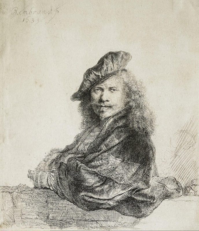 Self-Portrait by Rembrandt Harmenszoon van Rijn - Portrait Art Prints from Hermitage Museum