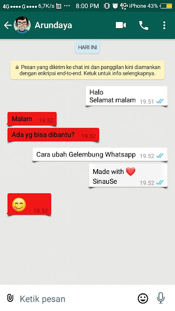 Cara Mengubah Gelembung Whatsapp - 14