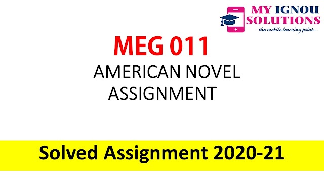 MEG 11 AMERICAN NOVEL ASSIGNMENT  Solved Assignment 2020-21