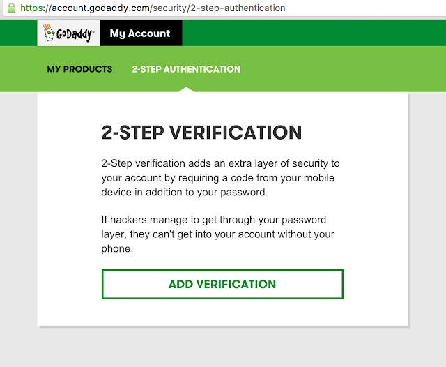 Thêm các xác thực bảo mật 2 lớp vào tài khoản quản lý domain Godaddy
