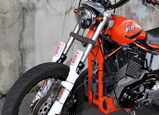 sportster street tracker total orange front end