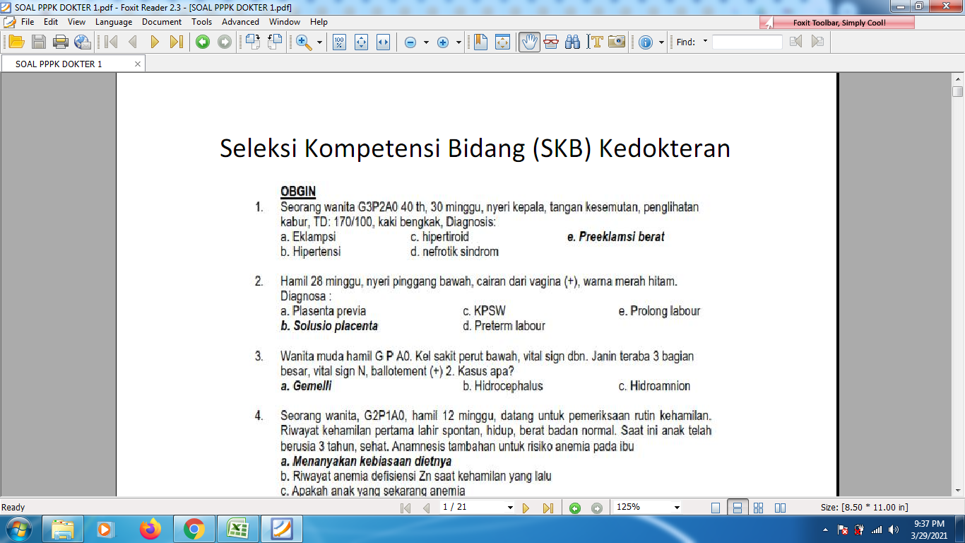 Download contoh soal pppk tenaga kesehatan bagian dokter dan kunci