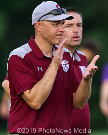 Dan Vogelsang applauds his team's effort