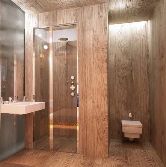 Desain kamar mandi rumah  kayu Desain Kamar Mandi