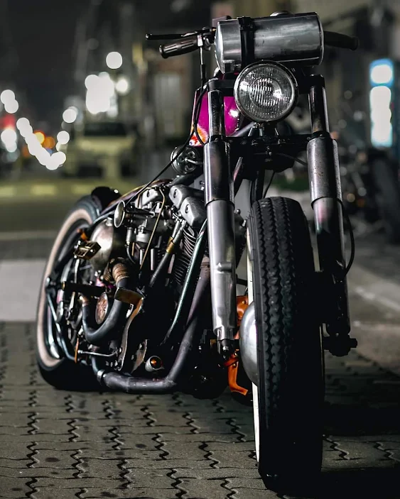 Mercenary Garage Custom Motorcycle Workshop Harley Shovelhead Choper