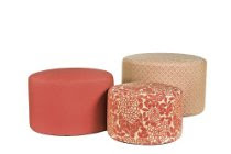 angelo:HOME Round Nesting Ottoman Set Mango Art Deco