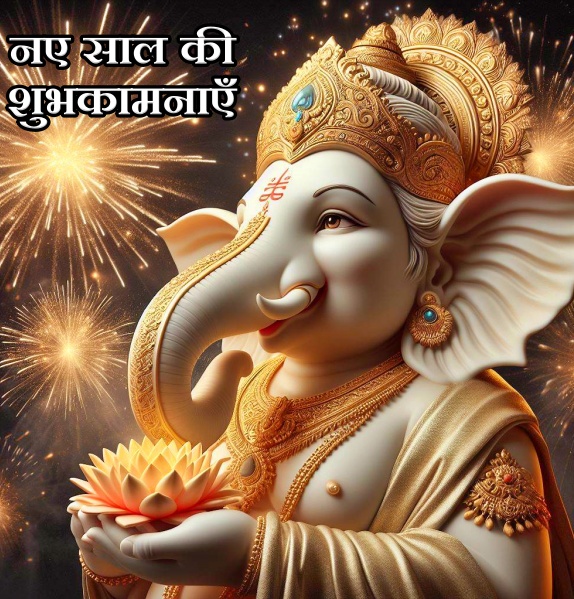 Happy New Year God Ganesh, New Year Greetings