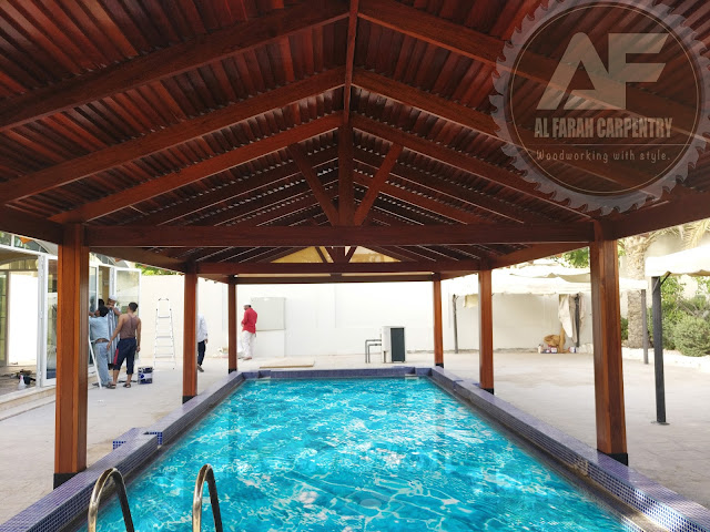 Swimming Pool Gazebo project Complete By Al Farah carpentry 