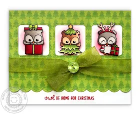 Sunny Studio Stamps: Happy Owlidays Owl Be Home For Christmas Card