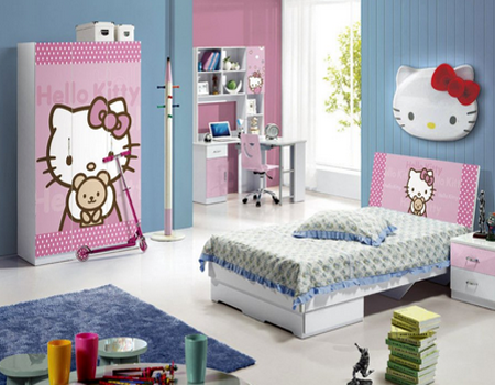 Desain Kamar  Hello  Kitty  Berwarna Biru Desain Rumah 