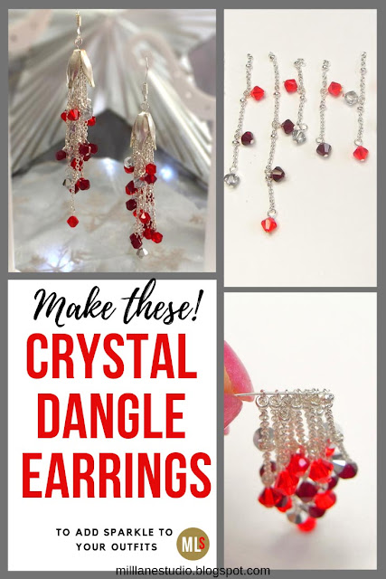 Crystal Dangle Earrings project sheet