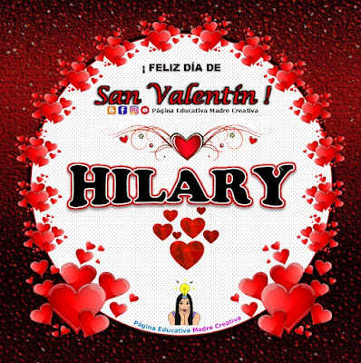 Feliz Día de San Valentín - Nombre Hilary