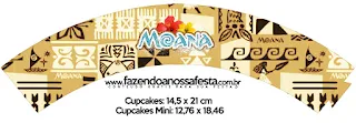 Moana Free Printable Cupcake Wrappers.