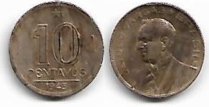 Moeda de 10 centavos, 1943