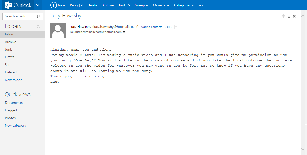 A2 Media Production: Asking for Song Permission