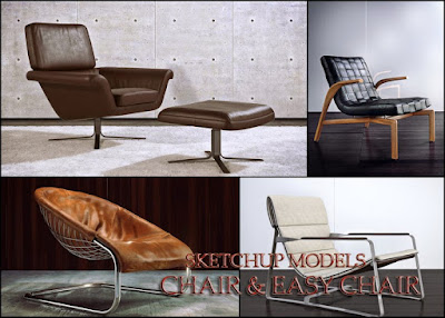 SKETCHUP MODELS, ARMCHAIRS, CHAIR & SOFA