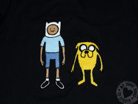 Adventure Time Applique T-shrit
