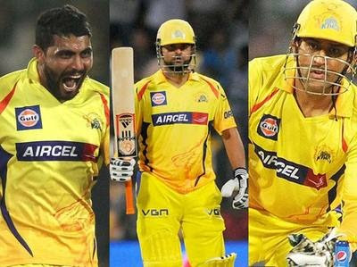 Dhoni, Raina and jadeja are retained by CSK