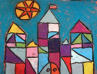 paul klee kid art project, paul klee cubism castles