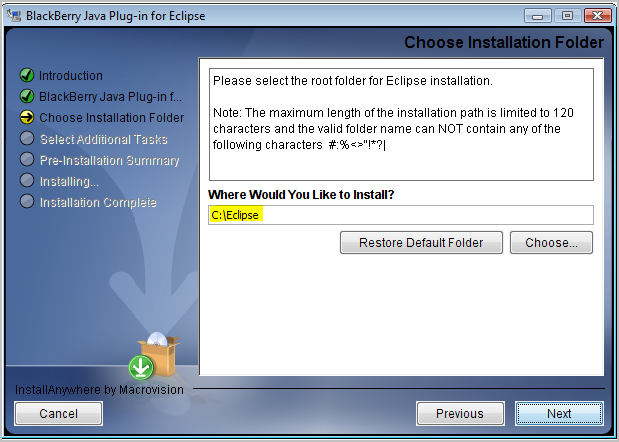 Blackberry SDK setup