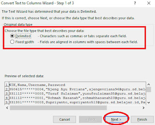 Merapikan File .csv Menjadi File Excel Berbentuk Kolom