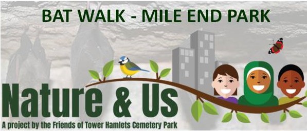 Flyer for Mile End Park's Bat Walk