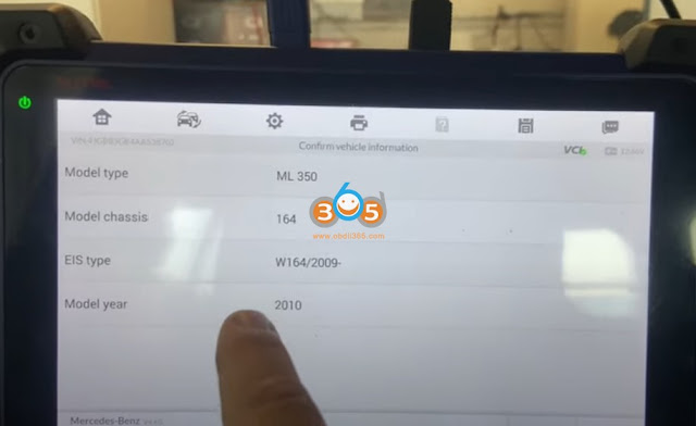 Program Benz 2010 ML350 W164 Key with Autel IM608 4