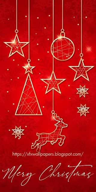 iPhone Red Christmas Wallpaper HD