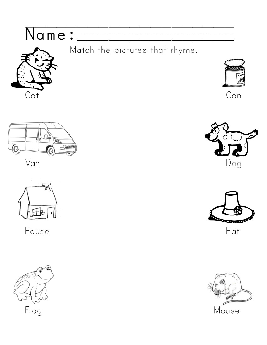 printable rhyming worksheet the crafty teacher