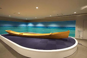 wooden sabani boat display