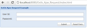 ExtJs 4 Ajax JSON Request and Response example using Java Servlet